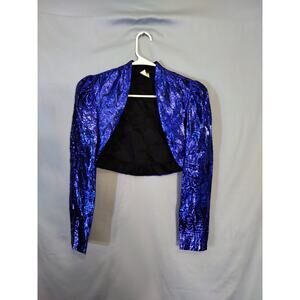 L.A. Glo Vintage Glitzy Purple/Blue Shrug Blazer